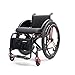 Lightweight All-Terrain Ultra Lightweight Sports Wheelchair Foldable Adjustable Footrest and Seat Height, Handbrakes,Suitable for Teenagers, Adults, Seniors(Black1,Seat width42cm/16.5in)