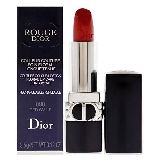 Christian Dior Rouge Dior Couture Lipstick Satin - 080 Red Smile Lipstick (Refillable) Women 0.12 oz