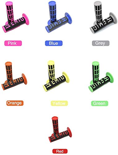 7/8" Motorcycle Hand Grips Handle Bar For Dirt Bike/Pit Bike Used Rubber Bar End Thruster Grip Handlebar Grips Throttle For Most Motorcycle Racing, Orange Black #TOP2