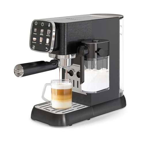 GarveeHome 20 Bar Professional Espresso Machine Compact, Espresso Machine with Milk Frother and Touchscreen, Espresso Coffee Machines with Adjustable Temperature, for Office, Homes, and Coff