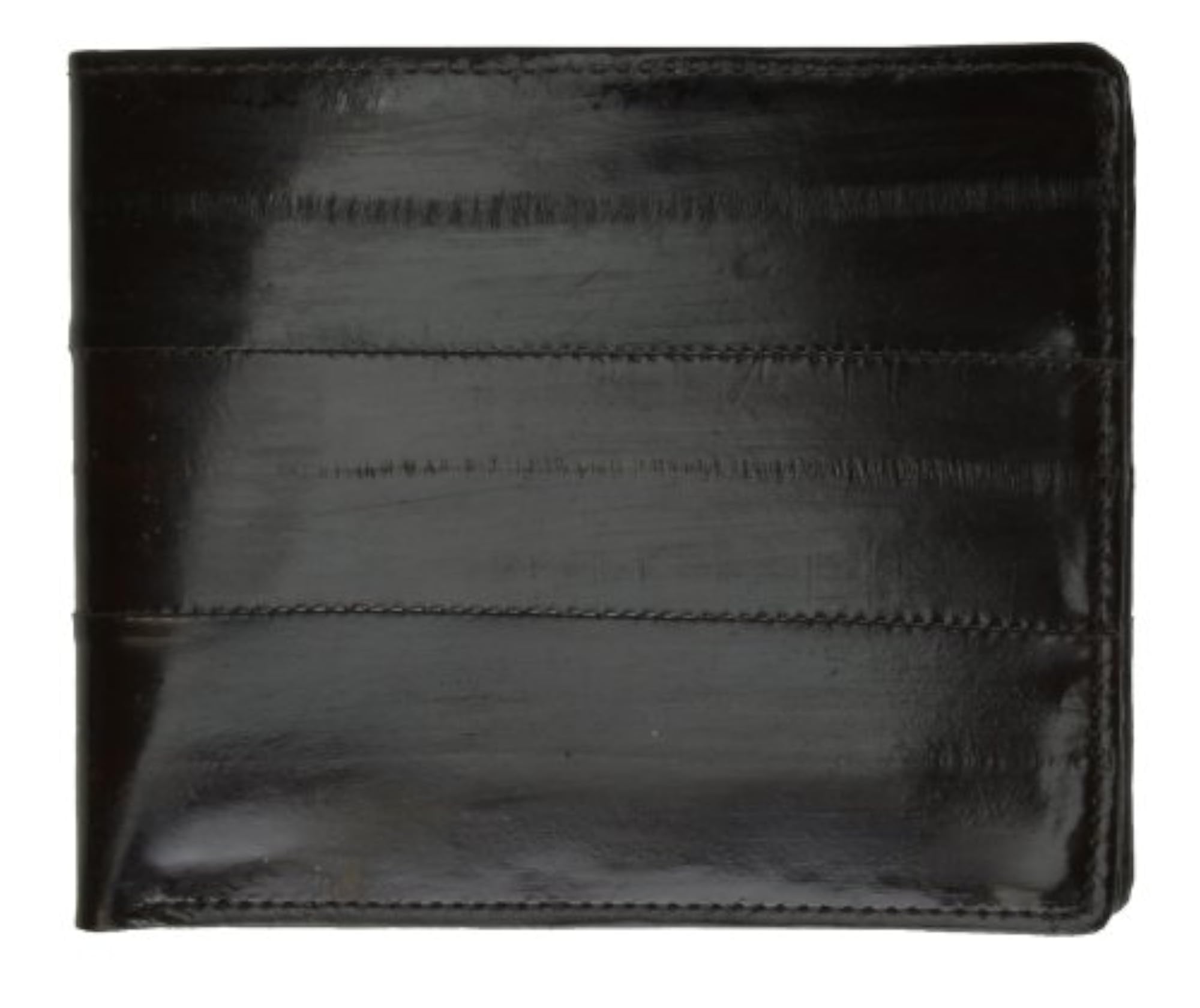 EEL Skin Money Clip and Card Holder Wallet, Brown
