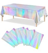 Amazon.co.jp: MOROBOR 虹色プラスチックテーブルクロス 3枚パック