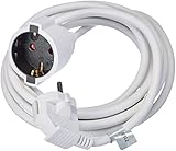 Meister Schutzkontakt-Verlängerung - 3 m Kabel - weiß - Kunststoffleitung - IP20 Innenbereich / Kupplung mit Berührungsschutz / Schuko-Verlängerung / 7432310