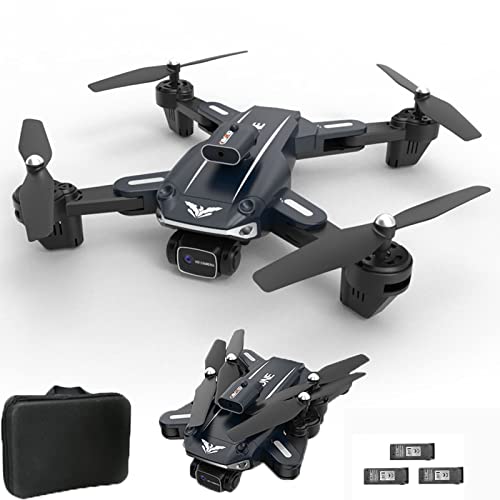 H109 RC Drone with 4K HD Camera, Three-sided Obstacle Avoidance Remote Control Quadcopter Optical Flow Fixed High Aerobatic Rollover Fold Toys,One Key Start Speed Adjustment,360° circle fly at