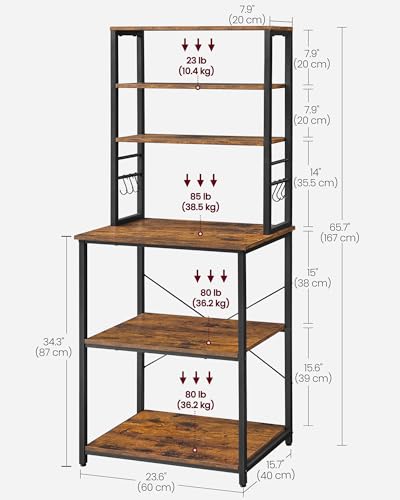 Vasagle UKKS024B01 Coffee Bar, Baker’S Rack thumb #2