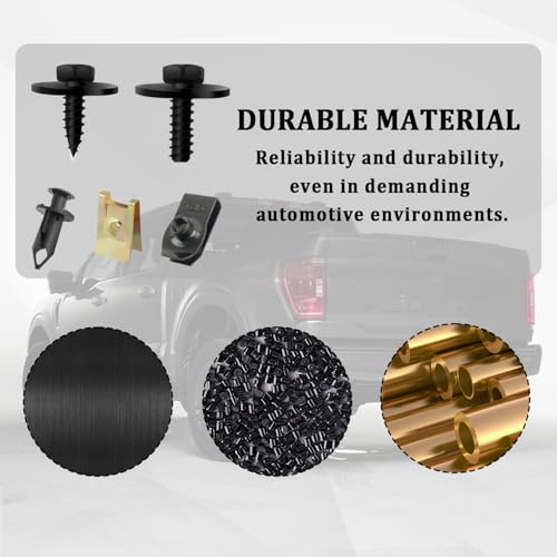 Image of 100PCS Car Clips Fasten Undertray Engine Splash Shield Guard Bumper Clips,Include U Clip,Screw Clips Metal Fasteners,Bolts Car Retainer Clips,Universal Automotive Push Fasteners Kit