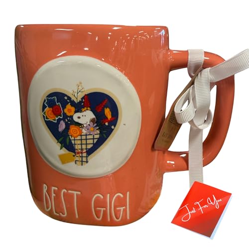 Taza cerámica Rae Dunn GIGI 16 oz con etiqueta de regalo miniatura 1