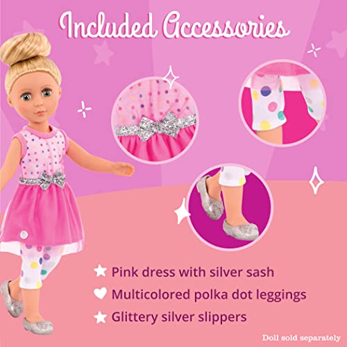 Glitter Girls 14-Inch Doll Clothes & Accessories – Stay Sparkly Dress & Leggings Regular Outfit – For Girls 3+ Years – Children’s Toys