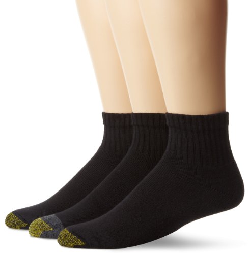 Gold Toe Men's 3 Pair Cushion Quarter