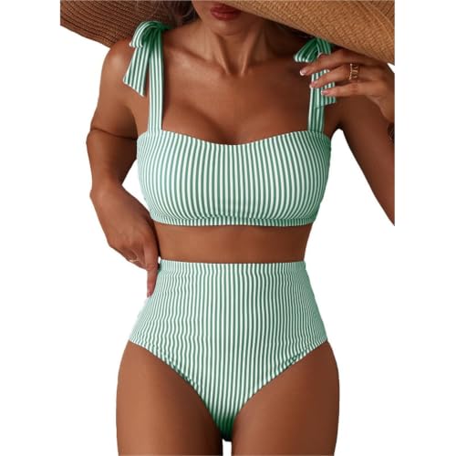 Bikini contrôle du ventre pour femmes avec maillot de bain taille haute