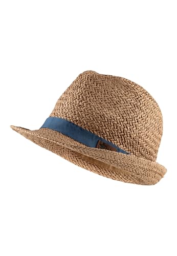 Sterntaler Strohhut Kuba - klassischer Sommerhut mit Ripsband - Jungen Sonnenkappe - Baby und Kinder Kopfbedeckung - beige Größe 51