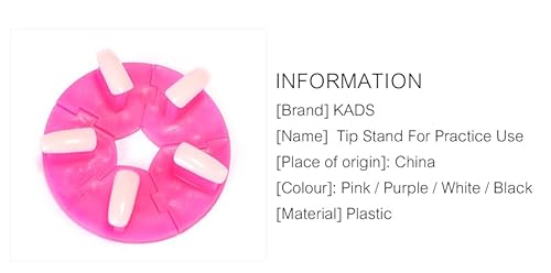 Rolabling Ferramenta removível de suporte de exibição de dicas de arte de unhas postiças com pontas