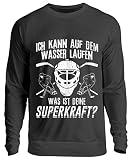 Chorchester Eishockey Spieler Laufen auf Wasser - Unisex Pullover -XL-Jet Schwarz