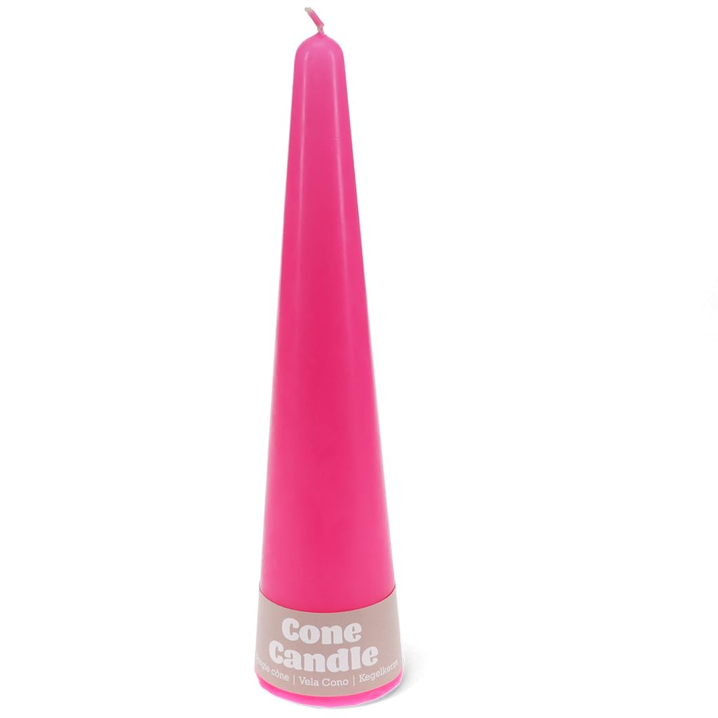 Rex London Bright Pink Tall Cone Candle