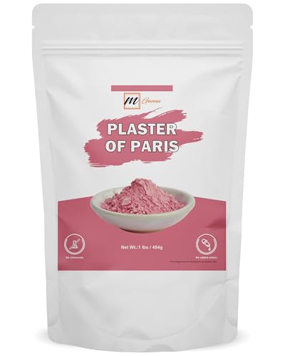 mGanna Pink Plaster of Paris (POP) 454 g / 1 lbs – Thermoherb Beauty Face Mask, Crafting and Mold-Making
