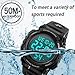 CakCity Mens Sports Watches Military Classic Stopwatch Large Dial Electronic LED Backlight Wristwatch 50M Waterproof Digital Watch for Mens with Large Number