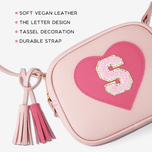 Image of KKXIU Birthday Gifts for Girls Initial Toddler Purse Cute Kids Crossbody Bag