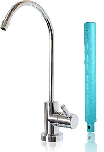 Metpure Euro Reverse Osmosis Dinking Water Non Air Gap RO Faucet Filtration System Water Dispenser Spout (Chrome) With Drinking Water Faucet Wrench RO-FW148