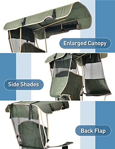 Docusvect Camping Chair with Canopy Shade - Canopy is the Backpack - Image 2