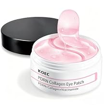 KOEC PDRN Collagen Eye Patch 60,Under Eye Patches for Puffy Eyes and Dark Circles,Eye Mask with Hydrolyzed Collagen & Niacinamide,Bridesmaid Gifts for Woman