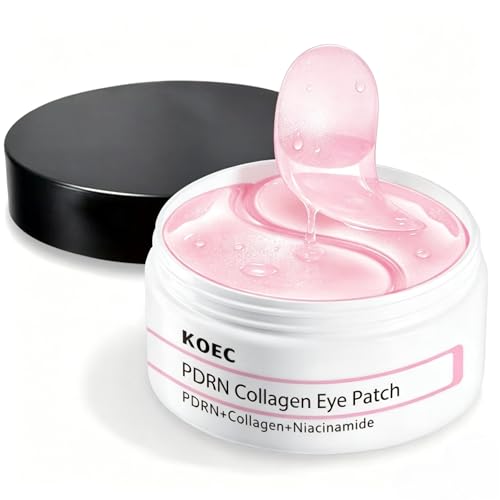 KOEC PDRN Collagen Eye Patch 60 Under Eye Patches for Puffy Eyes and Dark Circles Eye Mask with Hydrolyzed Collagen & Niacinamide Bridesmaid Gifts for Woman