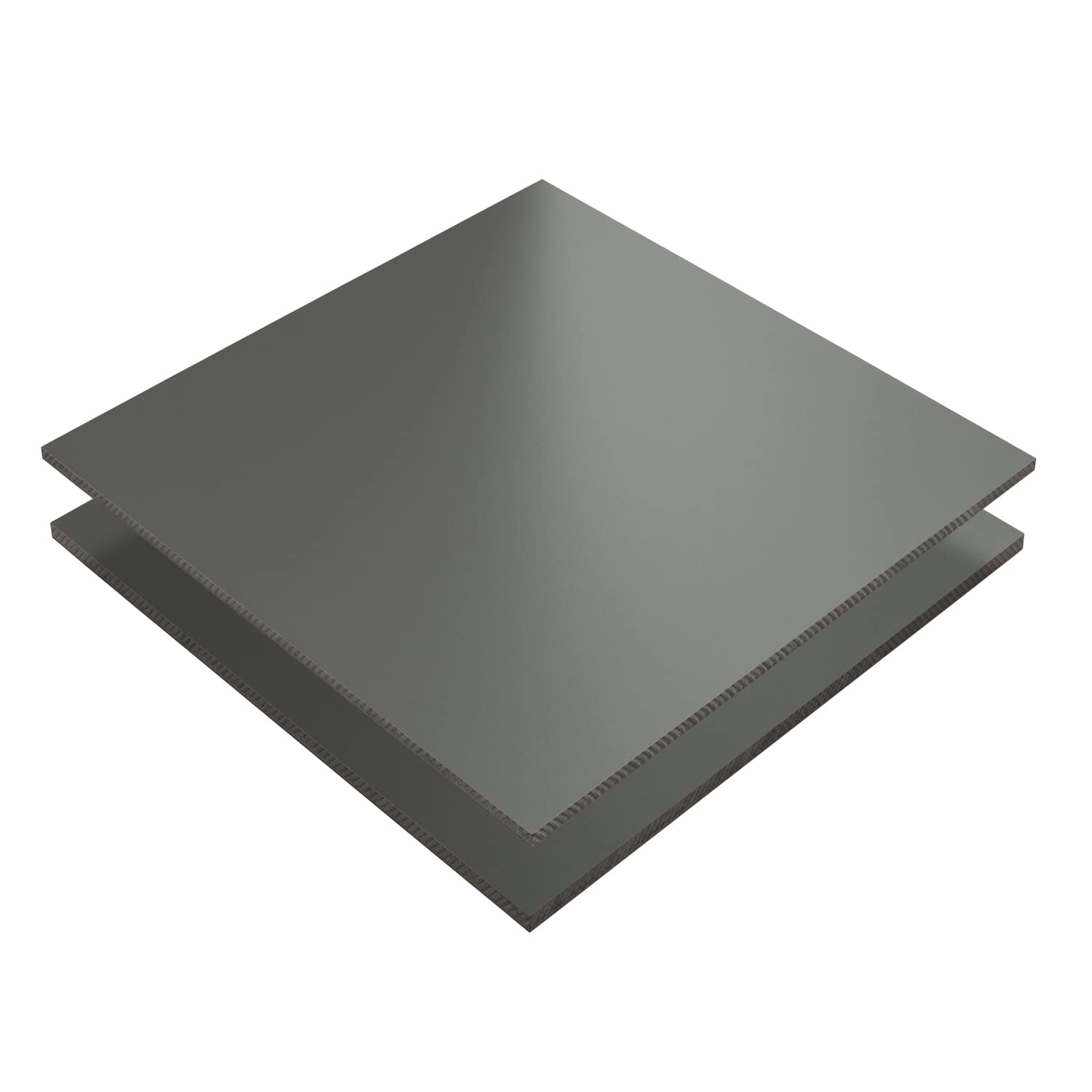 HPL Platte wetterfest | Fassadenplatte, Balkonplatte, Schichtstoffplatten | in 6mm, 8mm | VERSCHIEDENE FORMATE | TOP QUALITÄT MADE IN GERMANY (2 Stück | 20x30cm (6mm Stärke), Staubgrau Ral7037)