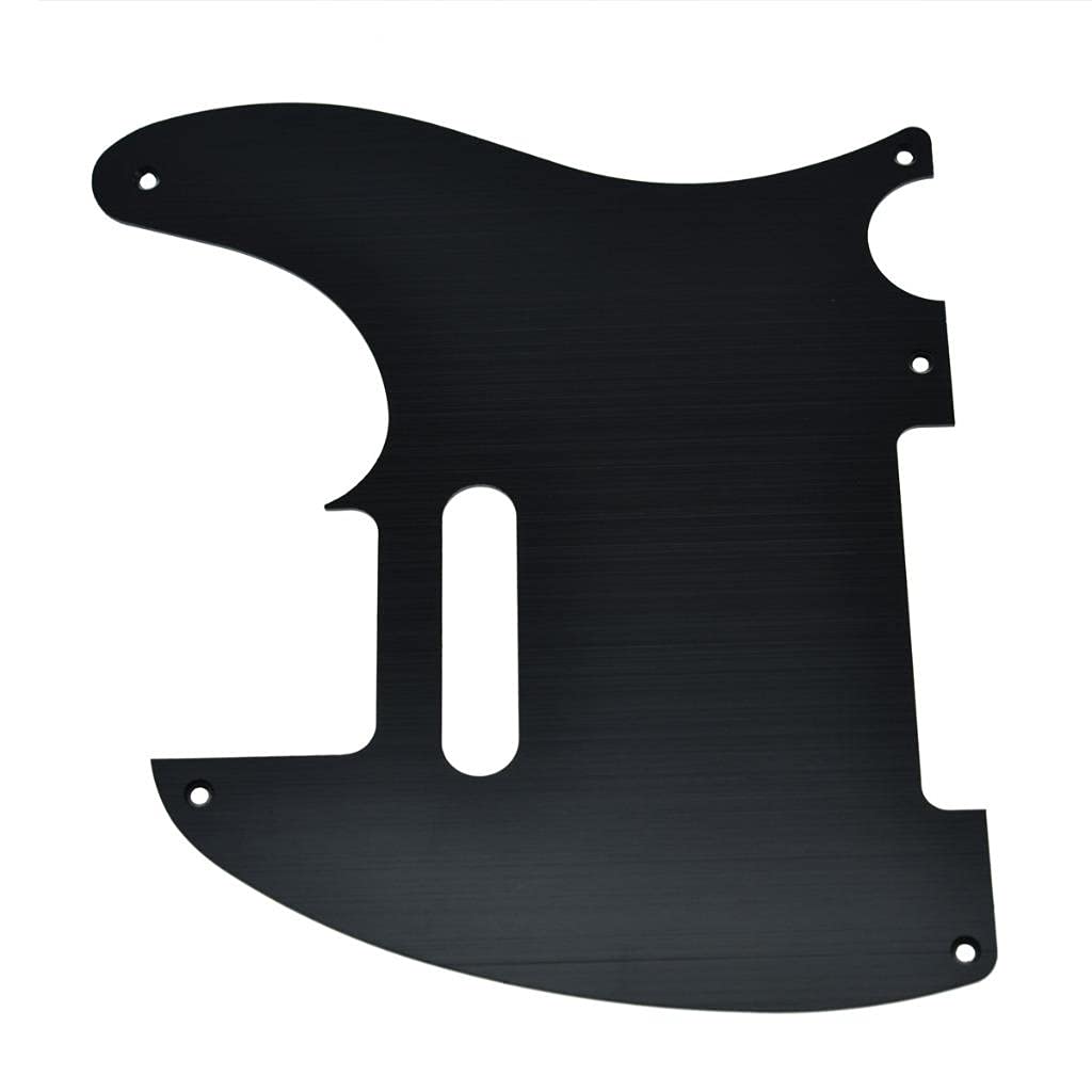 KAISH Metal Aluminum Anodized American Vintage 5 Hole Tele Style Pickguard TL Pick Guard Scratch Plate for USA/Mexico Telecaster Black - Image 4