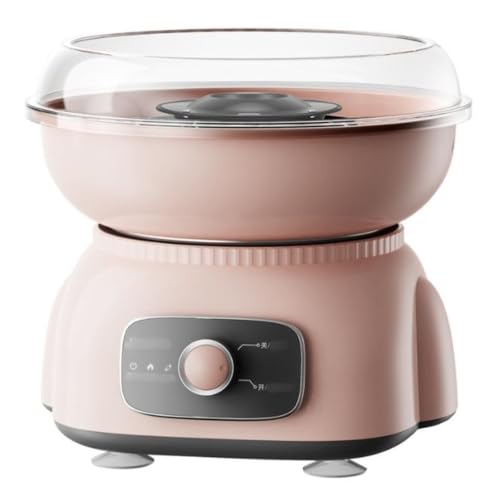 Kiwet家庭用 業務用綿菓子製造機 全自動わた菓子機 ステンレス鋼 わたあめ機 ワンボタンスタート 簡単操作 手入れが簡単 おもちゃ 家庭用 業務用 キッチン家電 業務用厨房機器 メーカー お菓子作り こどもの日 誕生日プレゼント110V (ピンク,11