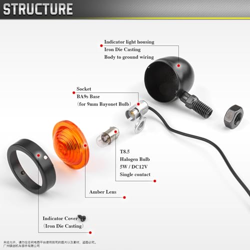 Indicador de da motocicleta, luzes de sinalização traseiras da motocicleta - mini luzes de corrida r