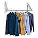 LECDDL Retractable Clothes Racks - Laundry Hangers Wall Mount - Wall Mounted Folding Clothes Hanger Drying Rack - Waterproof Indoor Outdoor Wall Mounted Clothes Hanger, 2 Racks with Rod
