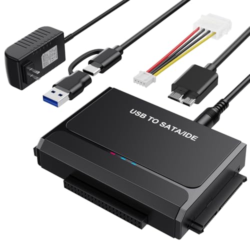 Adaptador USB 3.0 y Tipo C a SATA e IDE para discos duros miniatura 1