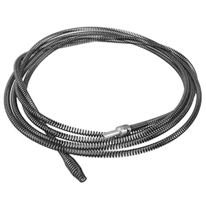 10mm × 5m Rohrreiniger Spirale, Abflussreiniger Spirale, Rohrreinigungsspirale mit Bohraufsatz, Spirale Abfluss Rohrreinigung, Abflussspirale, für Badewanne, Waschbecken, Toiletten, Abwasserkanal (1)