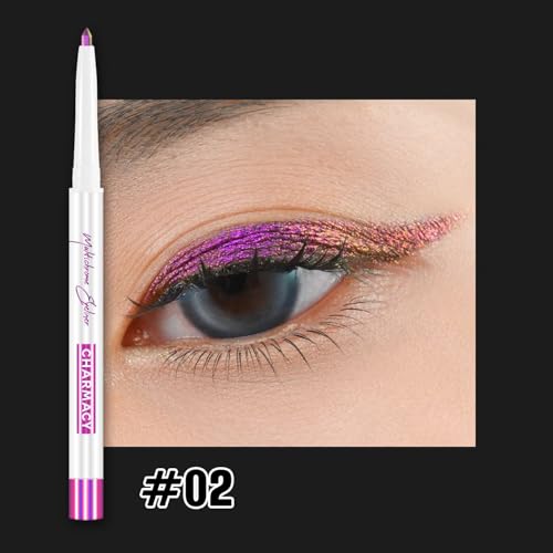 Image of CHARMACY Chameleon Eyeliner Gel Pen, Color Changing Eyeliner, Long-Lasting, Waterproof & Smudge-Proof Formula, Metallic & Shimmer Shades for Creative Makeup, Easy Application (B02)