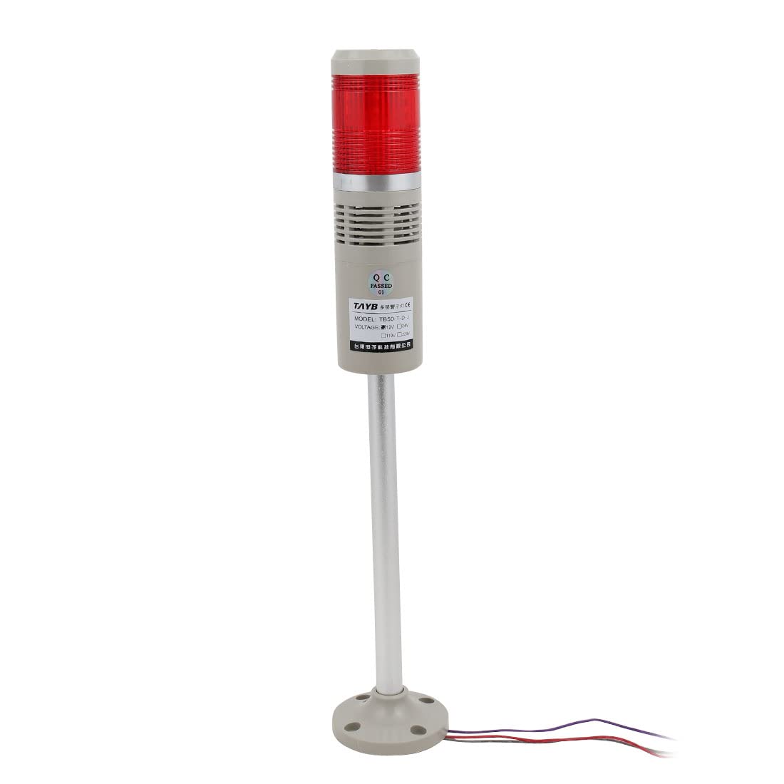 Ruilogod DC 12V zumbador sonido torre lámpara seguridad señal industrial advertencia pila luz