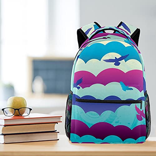 Sac à dos ordinateur portable grande capacité zippé multicolore - 6
