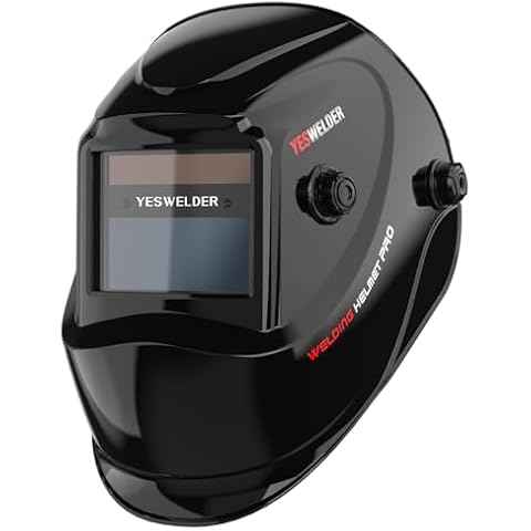 YESWELDER True Color Solar Powered Auto Darkening Welding Helmet, Wide Shade 4/9-13 for TIG MIG ARC Grind Welding Hood Helmet Cover