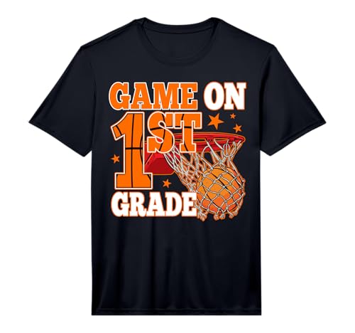 Game On 1st Grade Basketball Back to School First Grade Team Performance T-Shirt