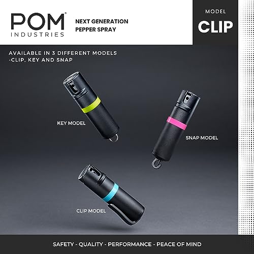 POM Pepper Spray Pocket Clip, Quick Flip Top Safety, Maximum Strength OC Formula with UV Marking Dye, Safe Compact and Tactical Design for Everyday Carry, 25 Bursts, 10 ft Range, 0.5 fl oz - Thumbnail 6
