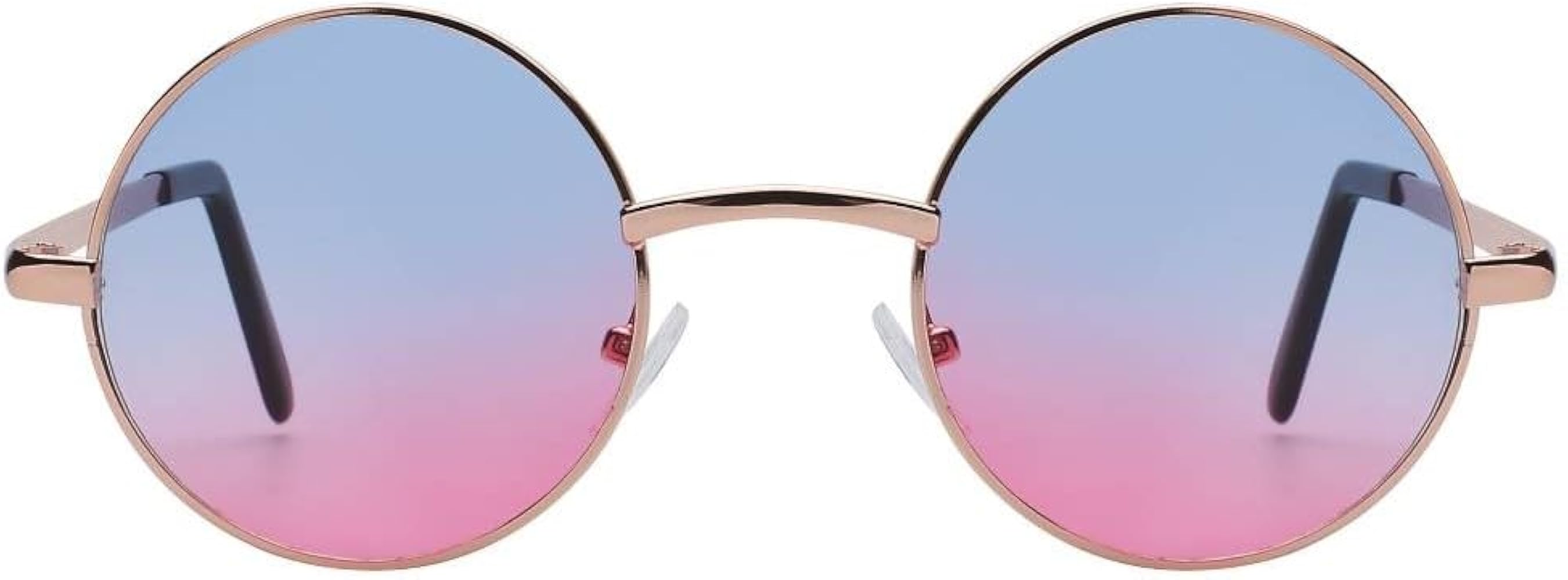Amazon.com: OWL Round Blue-Pink Gradiant Sunglasses Metal