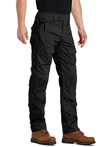 Akarmy B07N83KRRH Men'S Hiking Pants Casual Camouflage Multi-Pocket Cargo Work Pants G3Wf Black thumb #2