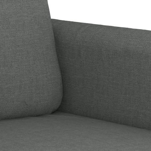 Gecheer 3-TLG. Sofagarnitur Sessel Couch Sofa Wohnzimmersofa Couchgarnitur Designsofa Sitzmöbel Polstermöbel mit Kissen Dunkelgrau Stoff 3202143 – Bild 8