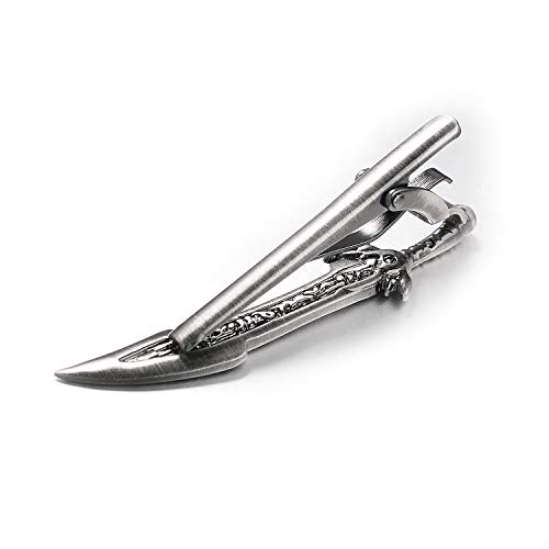 Image of Sword Tie Clip for Men Novelty Silver Gold Black Tie Bar Personalized Unique Party Jewelry Gift