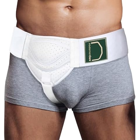 Abdomencare Inguinal Hernia Support Belt for Men & Women with 2 Compression Pads | Hernia Belt for Men Inguinal | for Left or Right Side Inguinal Hernias | Hernia Belts for Men Truss Support | S/M Cover