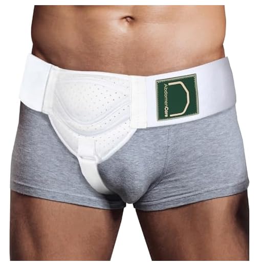 AbdomenCare Inguinal Hernia Support Belt for Men & Women for Left or Right Side Hernias I 2 Direct Compression Pads I Hernia Belts for Men Inguinal Truss I Groin Hernia Truss Support Belt for Men S/M