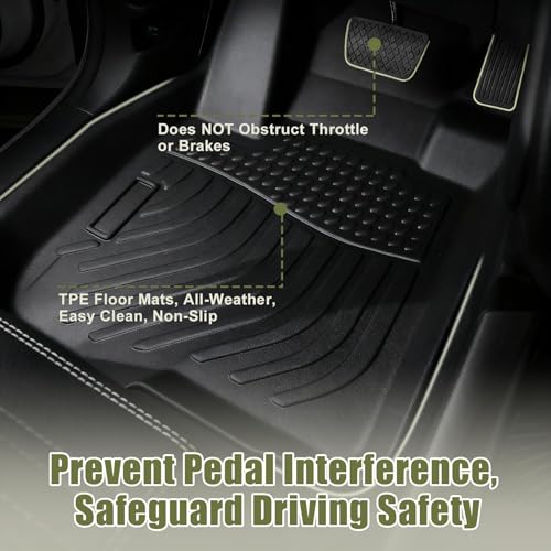 Priprilod Floor Mats Compatible with Mercedes-Benz GLK Class X204 2009-2015 All Weather Protector TPE Floor Liners Custom Fit Car Mats Non-Slip by Priprilod - Image 6