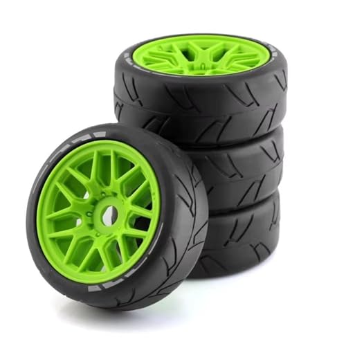 Jante de roue RC 1/8 pour WRC Feishen GT vert avec adaptateur 17mm