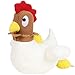 Gojiny Gallina Poner Huevos Juguete para Mascotas Perro Snuffle Juguetes Polar Lana Y Algodón Material Durable Pollo Juguete Chirriante Perro Juguete Práctico Y Duradero Educación Alivio