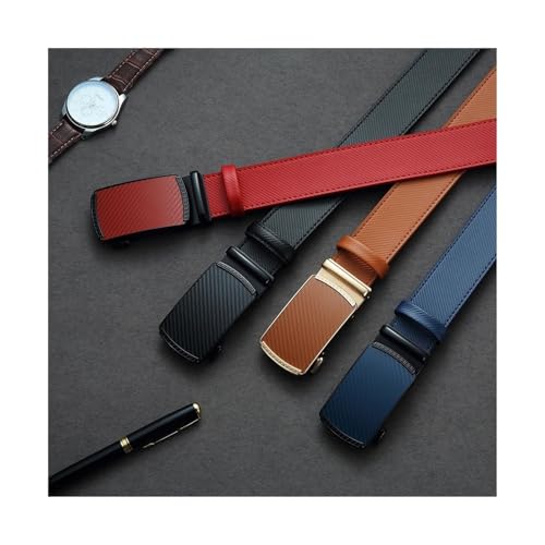 Men Belts Leather Waist Strap Male Automatic Buckle Waistband Mens Girdle Belts(6,120cm)4