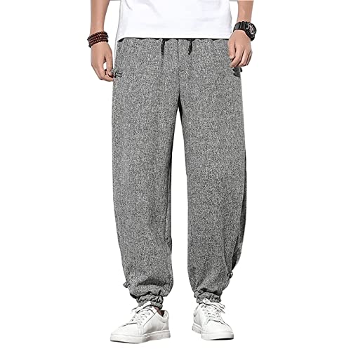 JYHZ Sweatpants, koreanische Freizeithose für Herren, modische Sweathose, lässige Hose (Farbe: Grau, Größe: XXgroß) (Farbe: Grau, Größe: 5XL) Cover