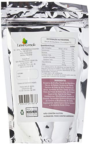 Leve Crock Biscoito Palitos Salgados Grão de Bico (Low Carb) ,75g